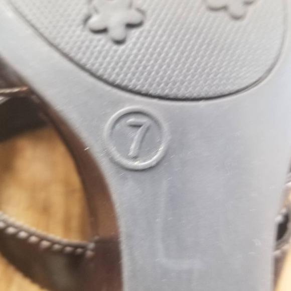 Lifestride Brown Mystery Strappy Wedge Sandals Sz 7 - Picture 9 of 9